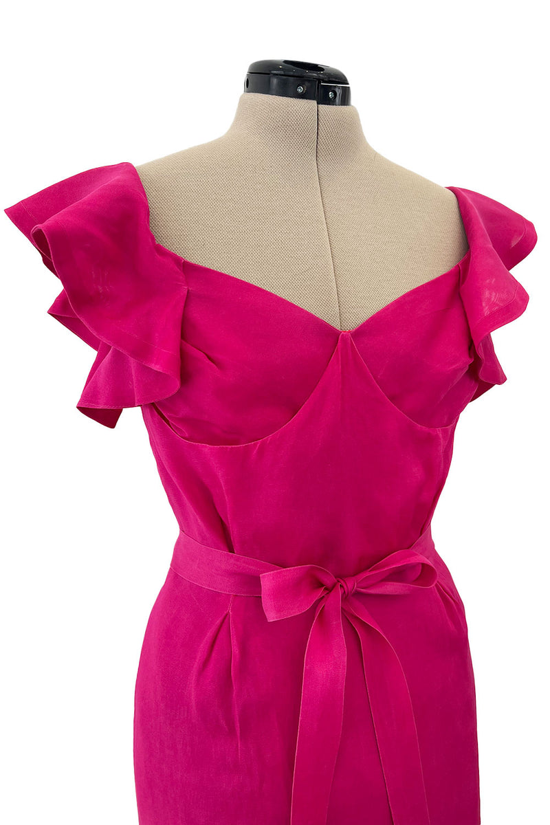 Prettiest Spring 2005 Yves Saint Laurent by Stefano Pilati Look 36 Pink Silk Organza Dress