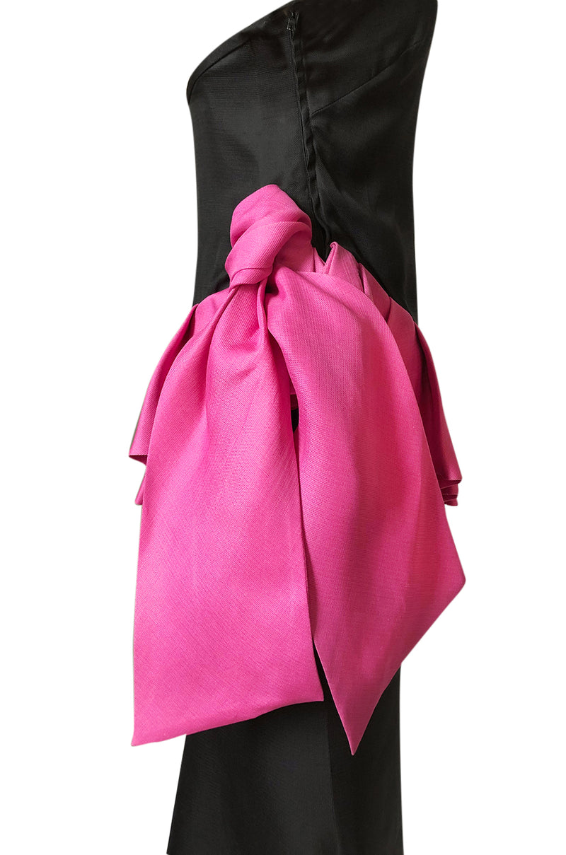 Spring 1987 Yves Saint Laurent Runway & Ad Campaign Pink Ruffle Dress Shrimpton Couture Spring 1987 Yves Saint Laurent Runway & Ad Campaign Pink Ruffle Dress Shrimpton Couture