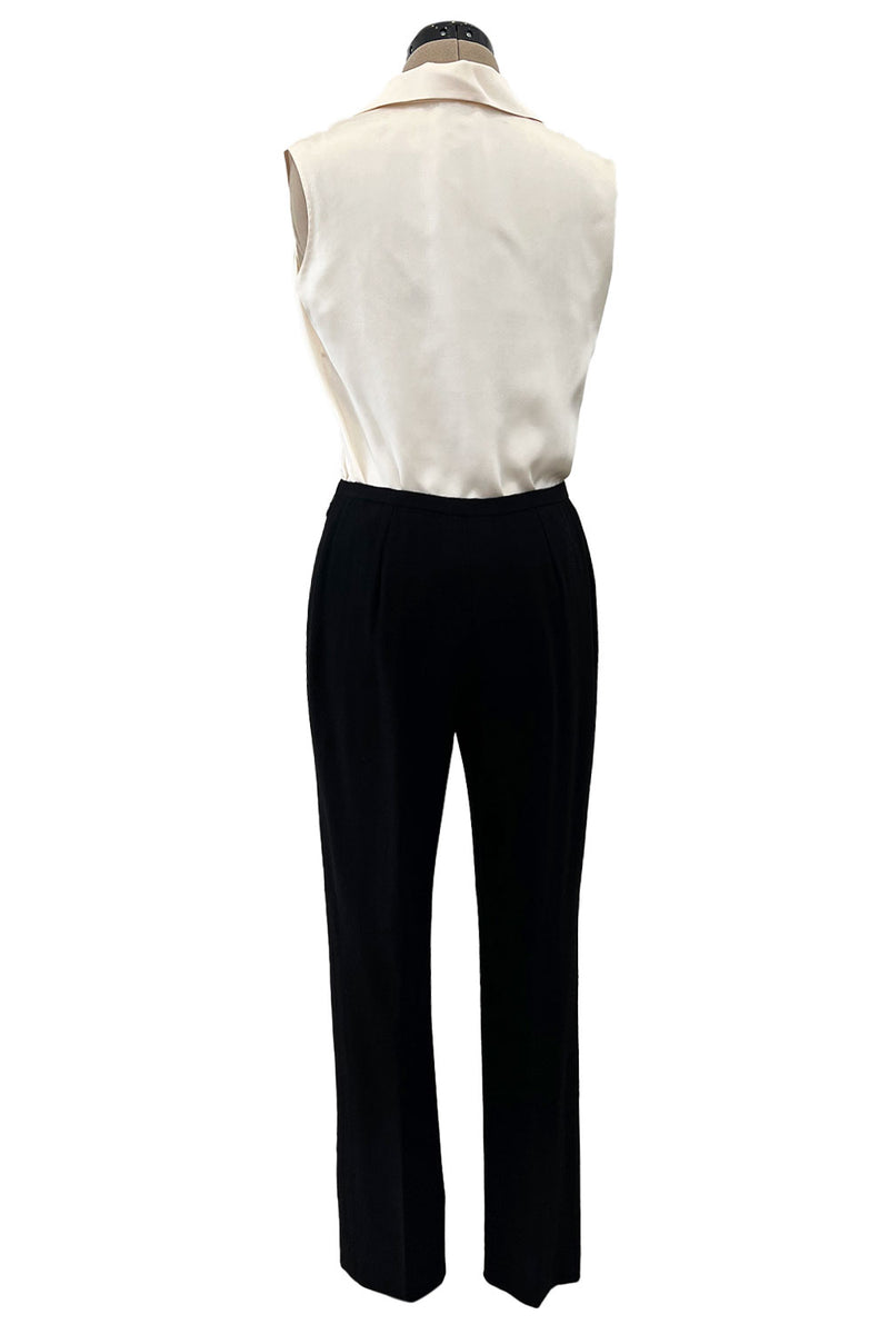 Spring 2006 Chanel by Karl Lagerfeld Haute Couture Pant Set w Detachable Collar & Sleeves