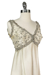Early 1960s Christian Dior Numbered Colifichets Crystal & Pearl Project Dress