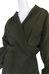 F/W 2016 Attico Collection Olive Khaki Canvas Coat