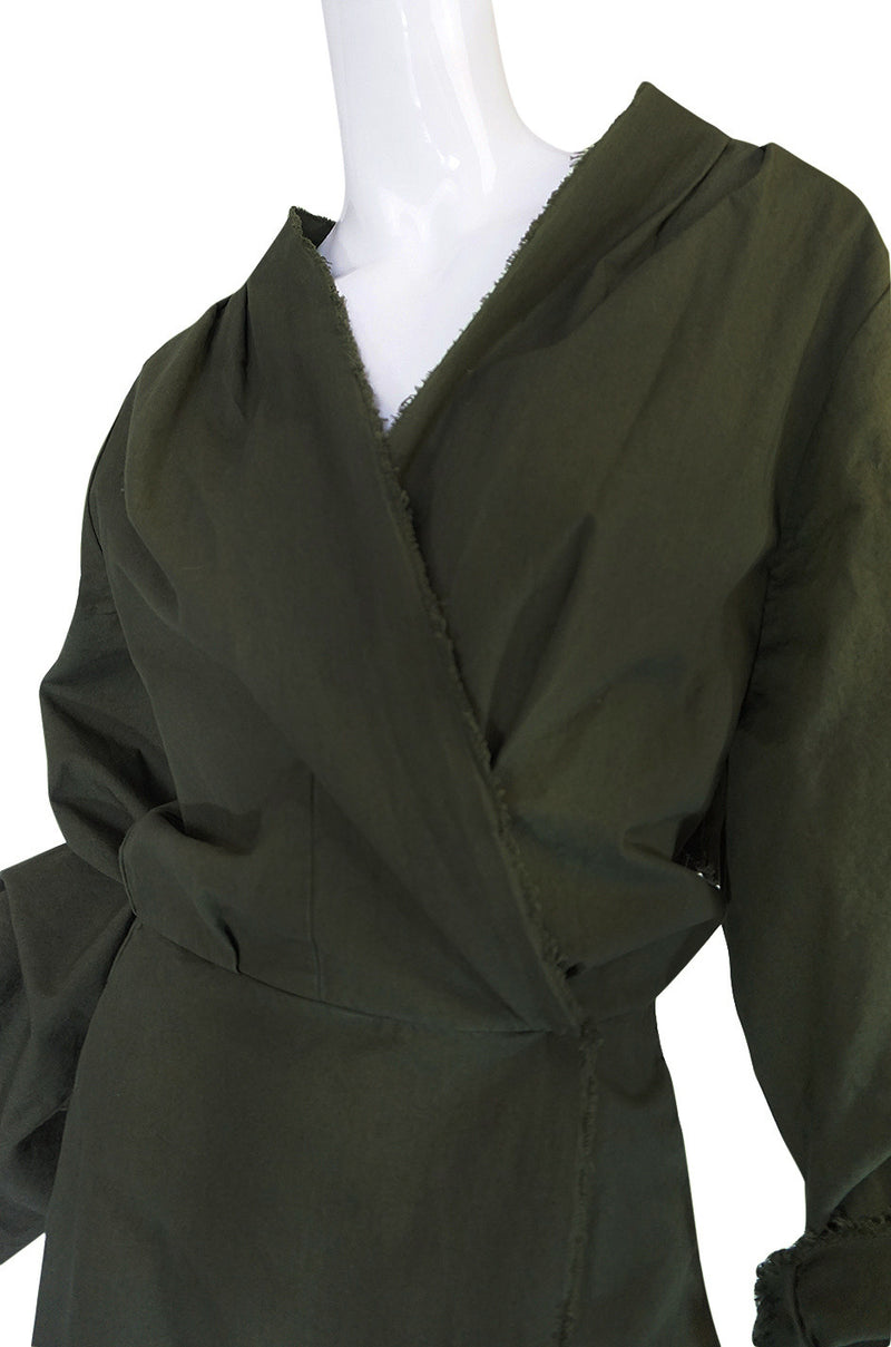 F/W 2016 Attico Collection Olive Khaki Canvas Coat