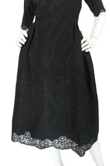 Dated 1960 Sophie Gimbel Attr Saks 5th Ave Soutache & Silk Dress