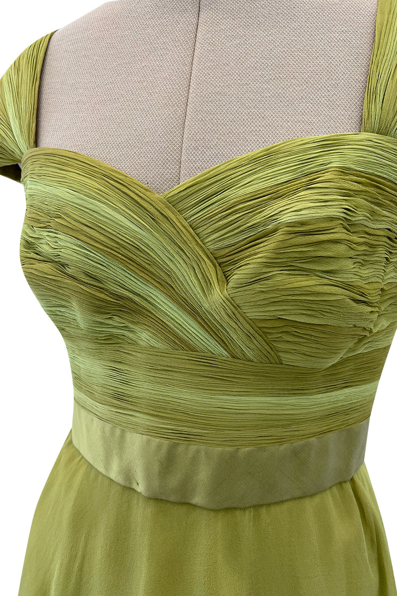 valentino green pleated dress MICRO FAILLE SHORT DRESS