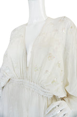 Ethereal 1974 Zandra Rhodes White Lillies of the Field Dress