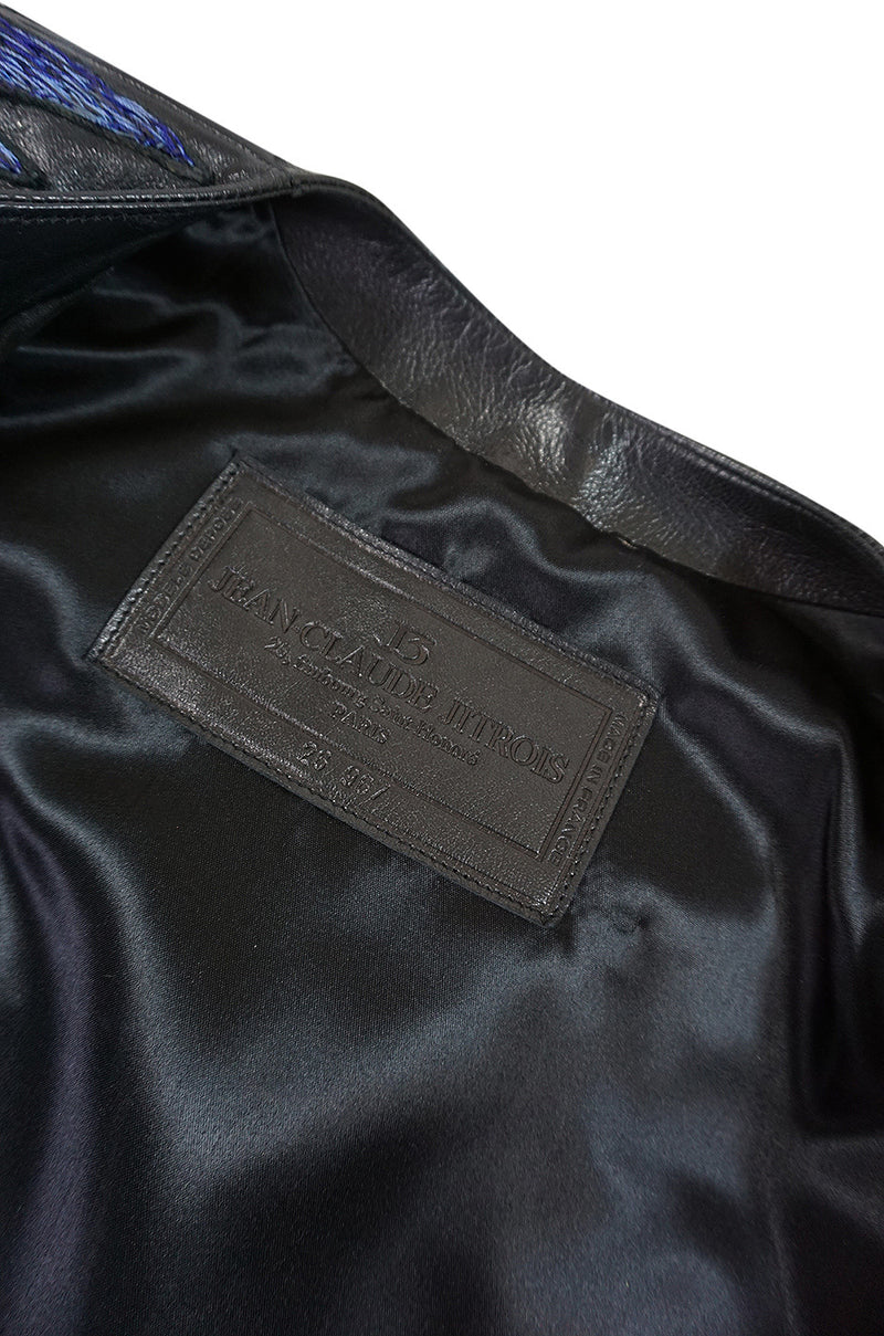 1987 Jean-Claude Jitrois Lesage 3D Floral Leather Jacket – Shrimpton Couture