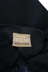 1960s Geoffrey Beene Button Front Black Boutique Dress