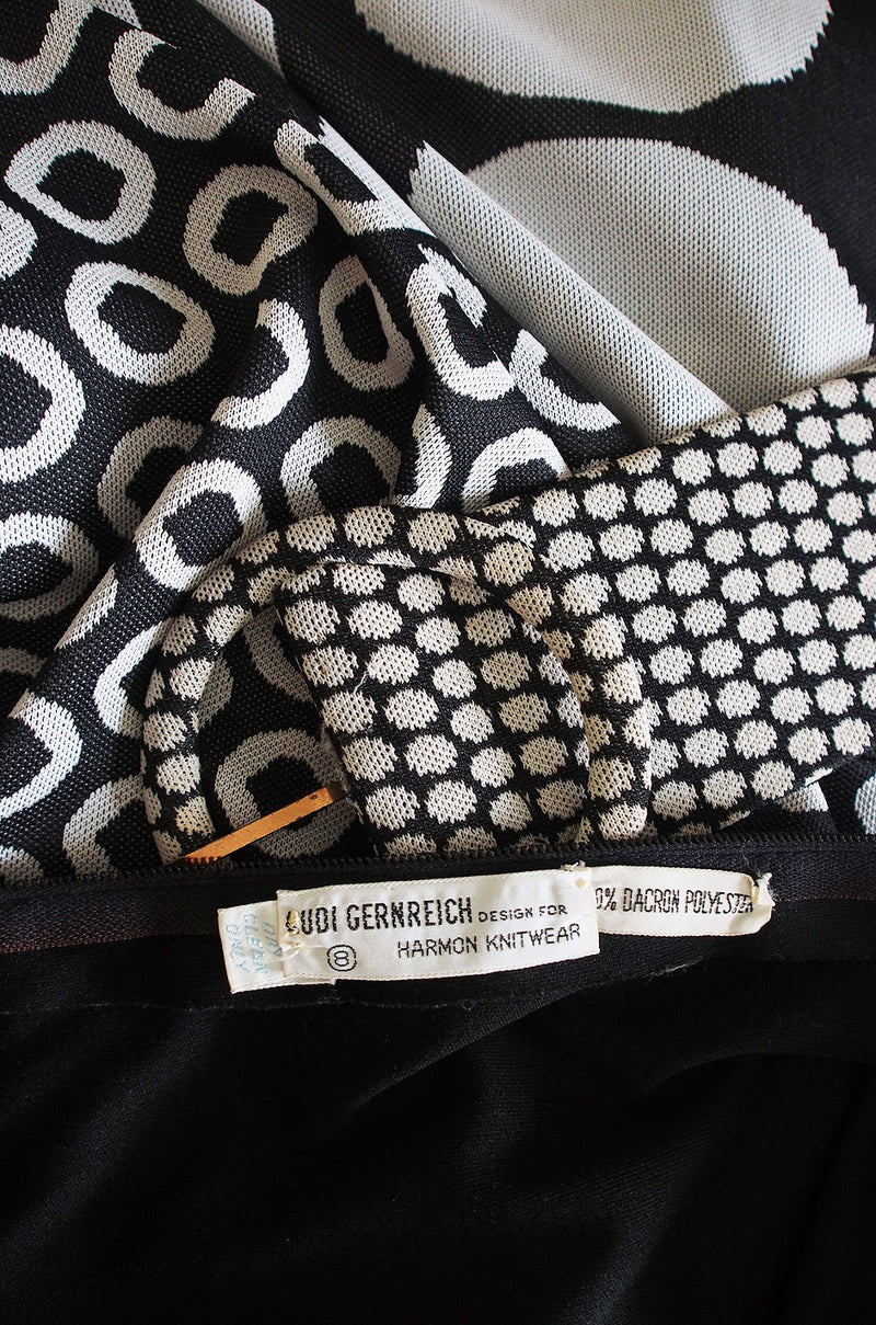 c.1965 Rudi Gernreich Dot Maxi Dress with Belt