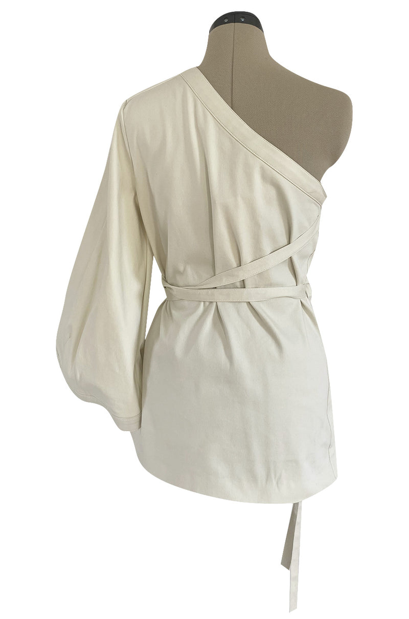 Fall 2016 Rosie Assoulin Convertible to One Shoulder w Removeable Sleeve Top