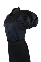 F/W 2002 Prada Runway Look 19 Navy Top & Black Pants Set