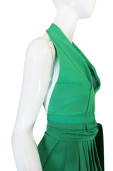 1960s Pauline Trigere Backless Structured Halter & Skirt Dress Set