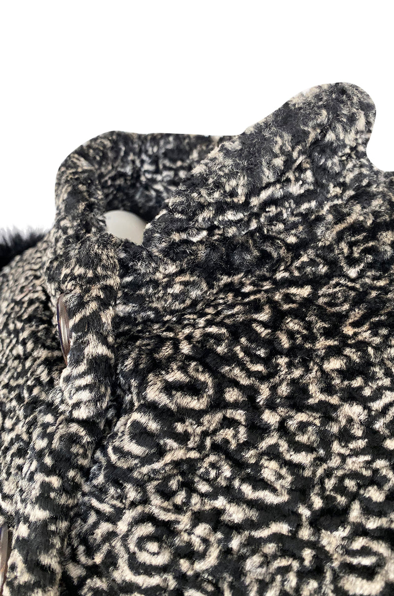 Fall 1992 Yves Saint Laurent Incredible Huge Sleeves Faux Fur Jacket