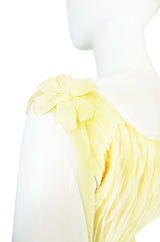F/W 2005 Alexander McQueen Documented Runway Yellow Silk Dress