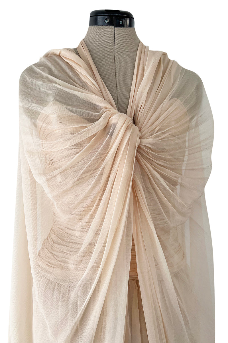 Incredible Spring 1985 Chanel by Karl Lagerfeld Pale Nude Silk Chiffon – Shrimpton  Couture