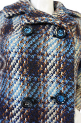 Oversized 1960s Wool Tweed Boucle Coat