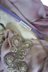 1970s Stavropoulos Couture Layered Bias Cut Silk Chiiffon Dress