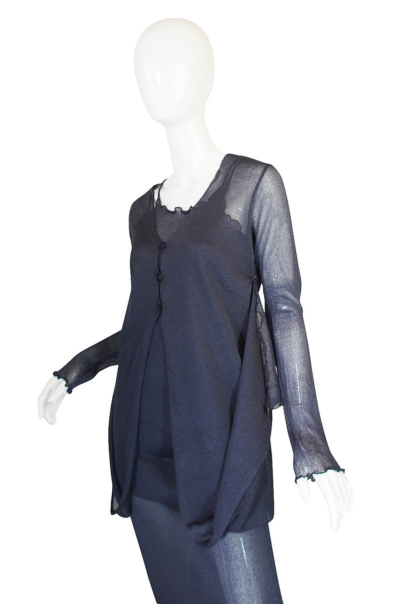 1990s Romeo Gigli 3 Piece Net Dress Set