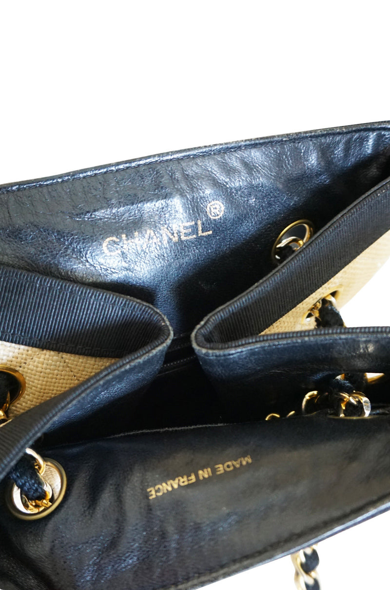 1991 Chanel Ad Campaign Logo Raffia Box Bag – Shrimpton Couture