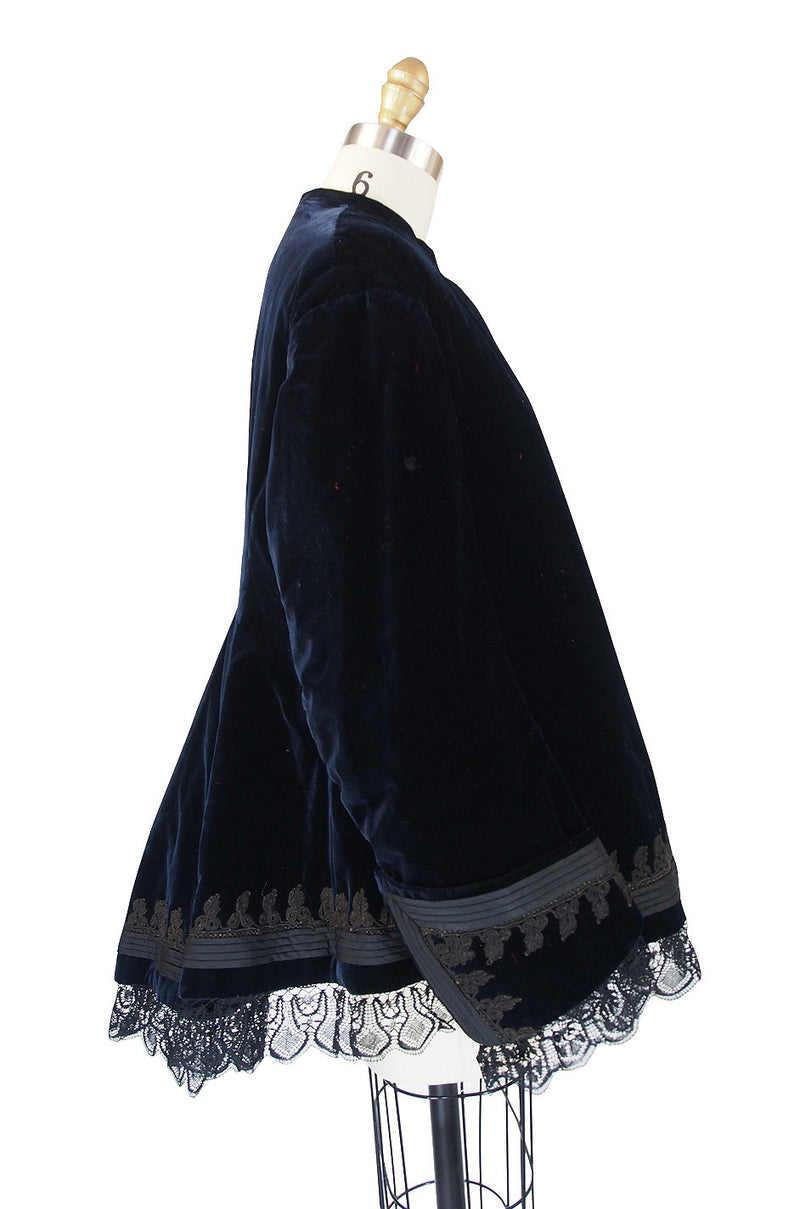 Elaborate Victorian Velvet Jacket with Overlay