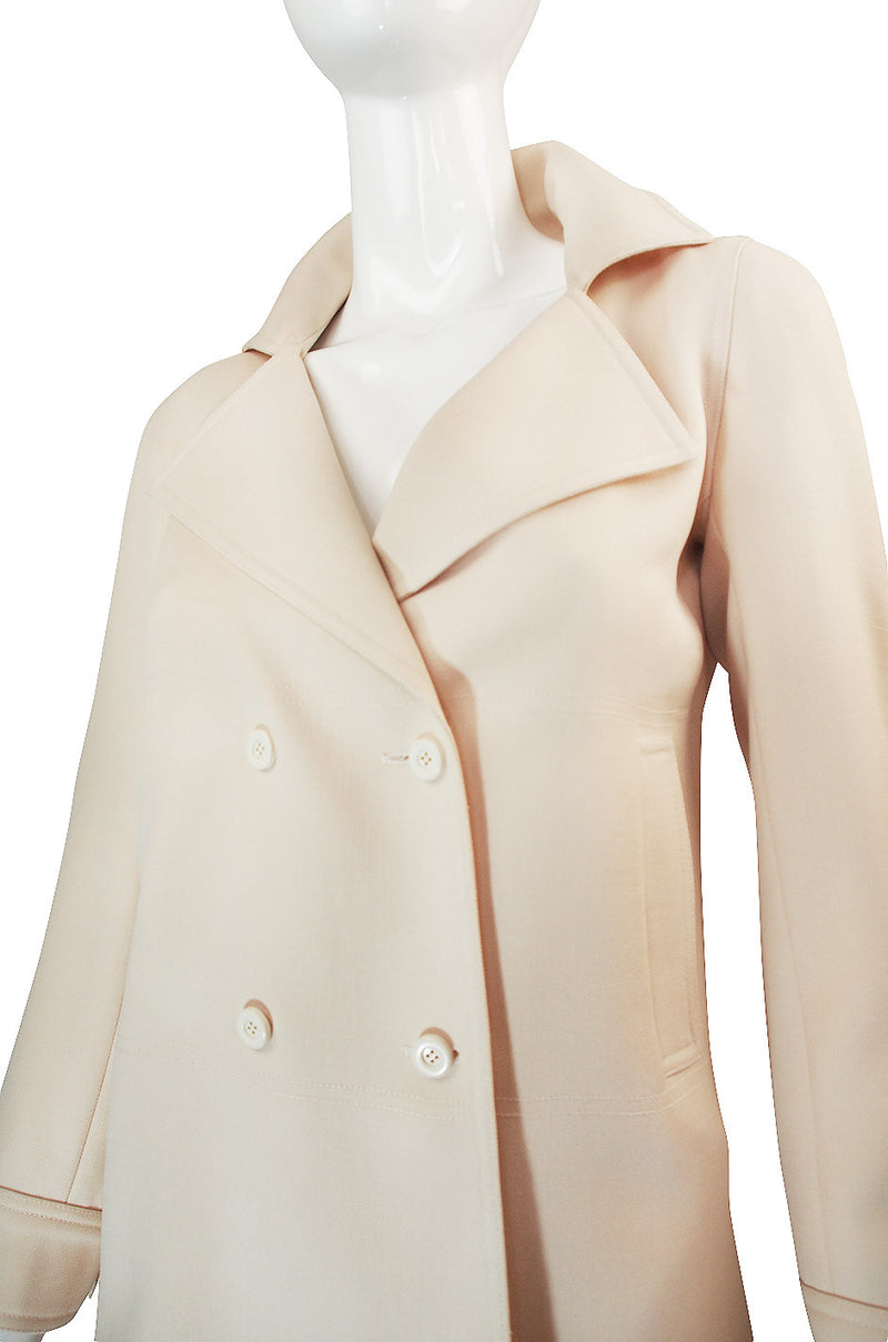 1970s Chic Cream Courreges Pant & Jacket Suit