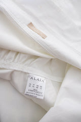 Recent Azzadine Alaia Crisp White Cotton Top