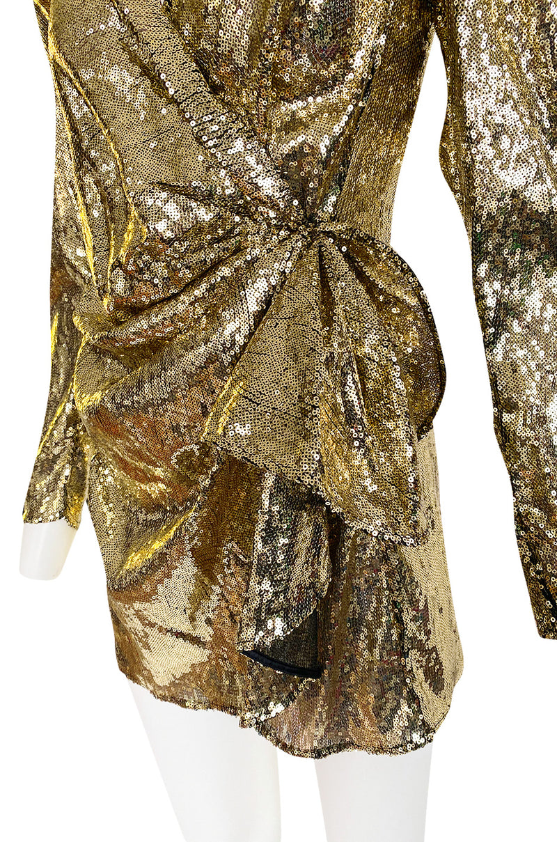attico metallic dress Sleeveless Mini Dress In Metallic