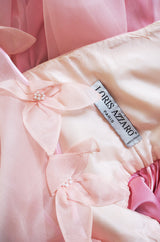 Dramatic 1975 Loris Azzaro Couture Pink Silk Gown & Cape