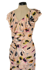 Bias Cut Fall 2012 Moschino Cheap & Chic 'I See You' Silk Eye Print Ruffle Dress