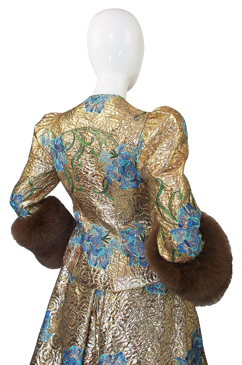 1980s Arnold Scaasi Couture Gown & Sable Jacket