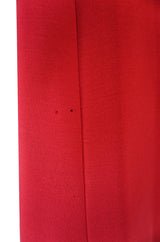 Treasure Item - c1973 Red Knit Wool Dress & Belt from Saks