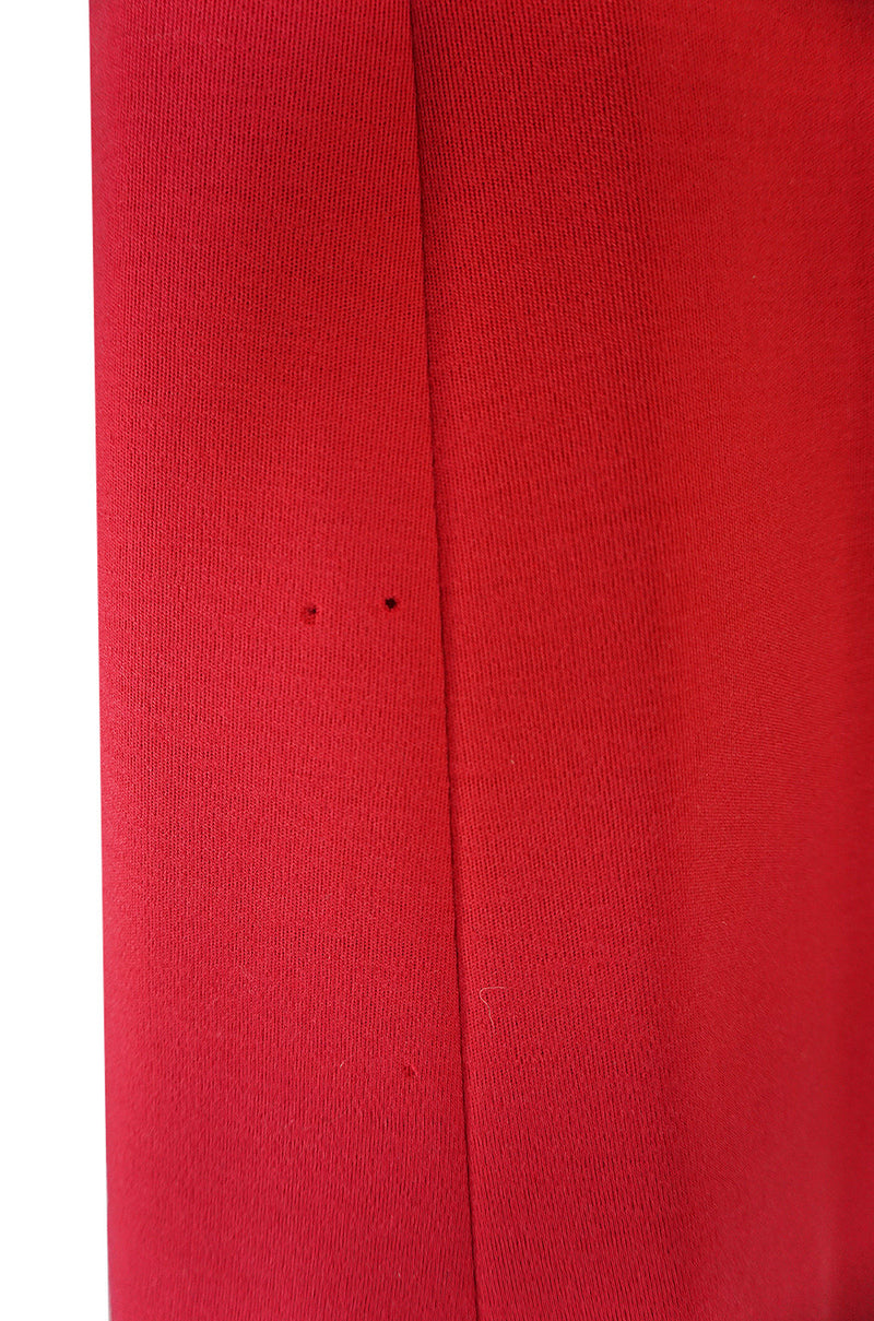 Treasure Item - c1973 Red Knit Wool Dress & Belt from Saks