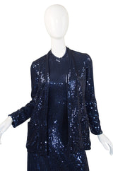 1970s Sequin Harold Levine Dress & Jacket