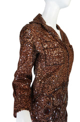 c.1966 Christian Dior Sequin & Tortoise Shell Demi-Couture Dress
