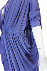 c1976 Rare Halston Draped Goddess Jersey Gown