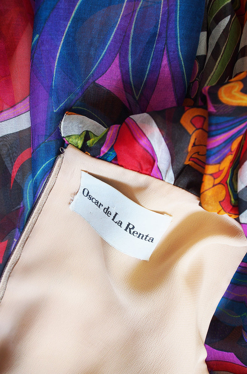 1960s Silk Oscar de la Renta Dress
