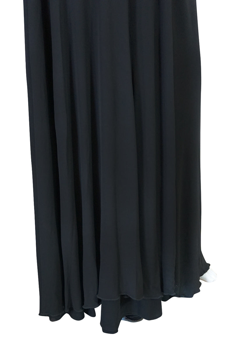 Recent Roberto Cavalli Plunging Black Silk Jersey Dress