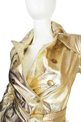 2012 Collection Gold Kid Leather Burberry Trench