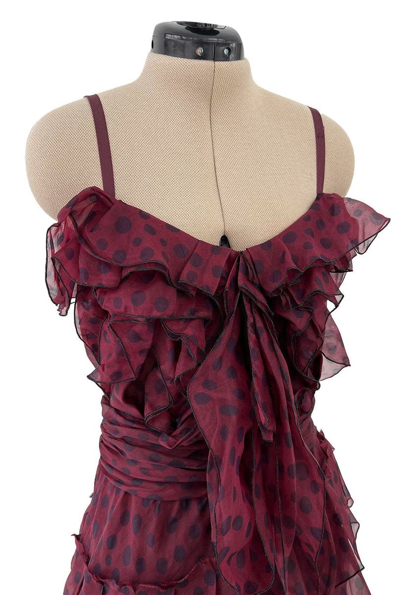 Stunning Pre-Fall 2011 Nina Ricci Runway Tiered & Ruffled Silk Organza Dot Dress