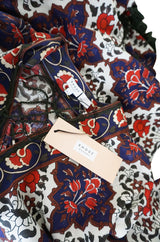 2016 Rhode Resort 'Casu' Printed Cotton Voile Tasseled Caftan Dress