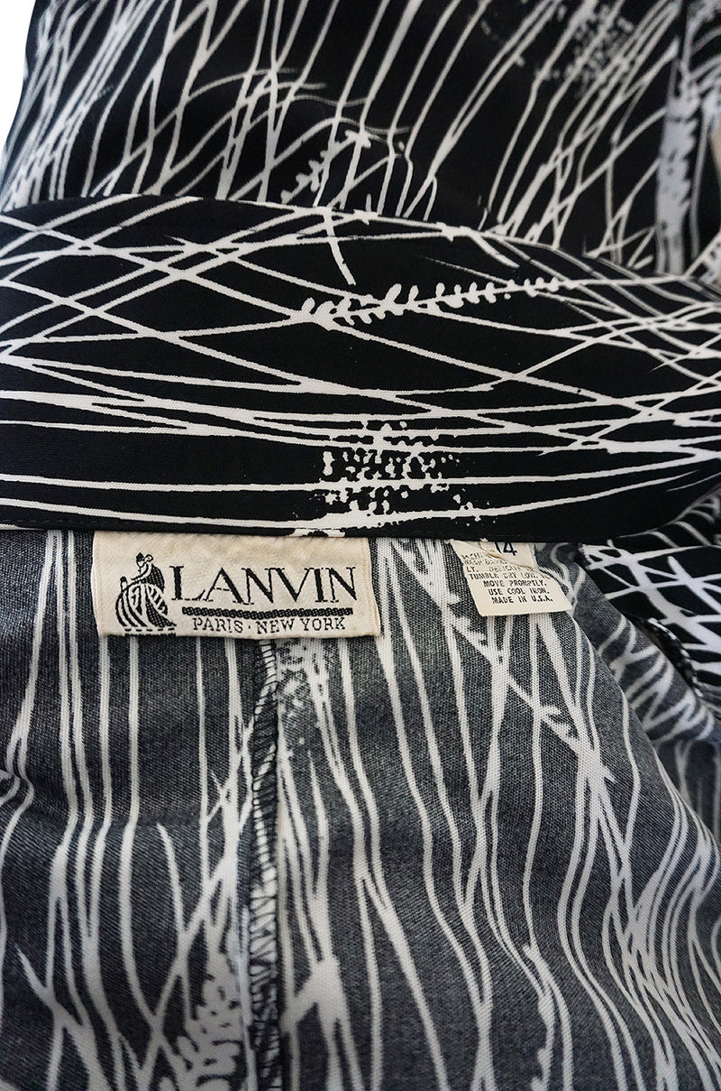 Fabulous 1970s Lanvin Graphic Print Jersey Jumpsuit