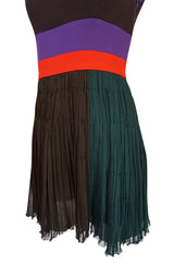 Spring 2005 Prada Runway Look 22 One Shoulder Color Block Dress