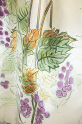 1960s Rare Hand Painted George Halley Silk Gown