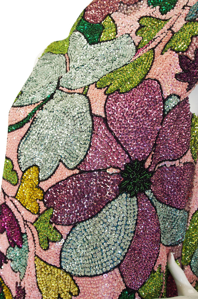 Incredible 1960s Sequin & Bead Maxi Dress