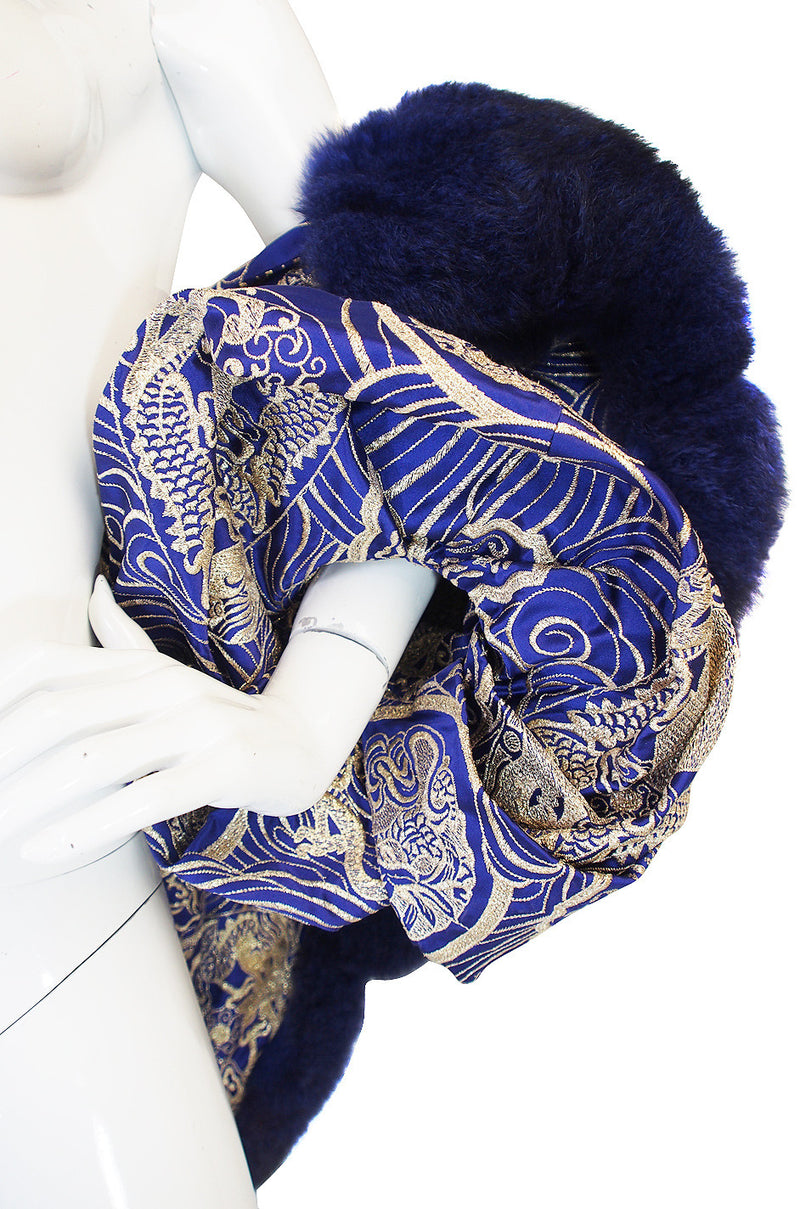 Rare 1989 Fur & Silk Gianfranco Ferre Couture Jacket