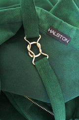 1972 Green Ultrasuede Halston Dress with Belt