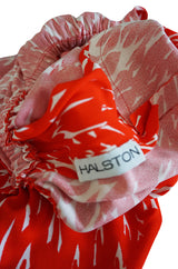 Museum Held Spring 1977 Halston Print Jersey Front Wrap Dress
