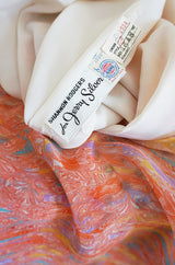 1970s One Shoulder Pastel Jerry Silverman Dress