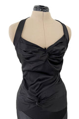 Ad Campaign Fall 2003 Christian Dior by John Galliano Runway Black Silk Halter Dress