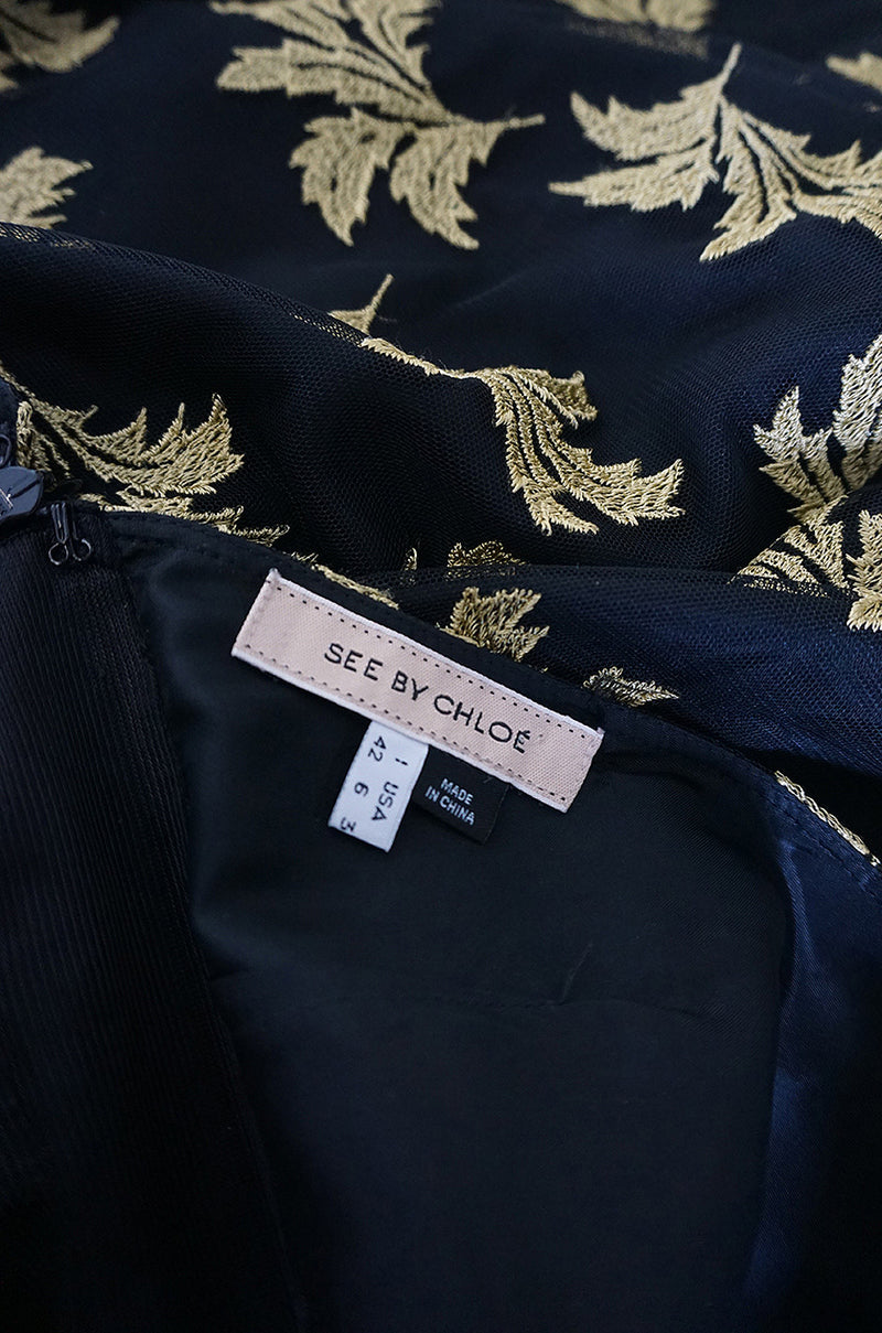 Early 2000s See by Chloe Leaf Dress