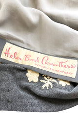 1950s Helen Bond Carruthers Cashmere & Antique Cording Sweater Cardigan